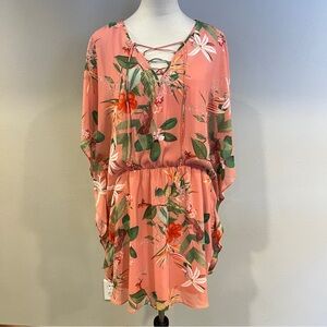 Express lightweight‎ Floral Pink mini Dress size large